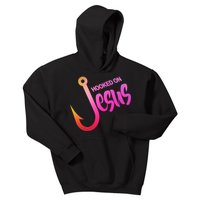 Hooked On Jesus Fish Hook Kids Hoodie