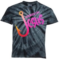 Hooked On Jesus Fish Hook Kids Tie-Dye T-Shirt