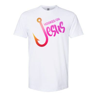 Hooked On Jesus Fish Hook Softstyle® CVC T-Shirt