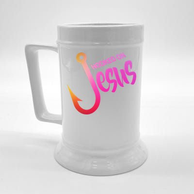 Hooked On Jesus Fish Hook Beer Stein