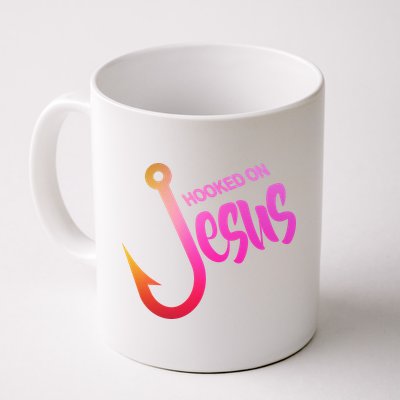 Hooked On Jesus Fish Hook Coffee Mug