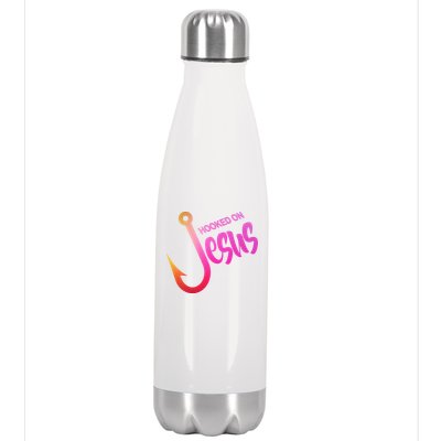 Hooked On Jesus Fish Hook Stainless Steel Insulated Water Bottle