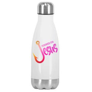 Hooked On Jesus Fish Hook Stainless Steel Insulated Water Bottle