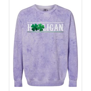 Hooligan Irish Clover St. Patrick's Day Colorblast Crewneck Sweatshirt