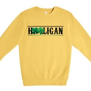 Hooligan Irish Clover St. Patrick's Day Premium Crewneck Sweatshirt