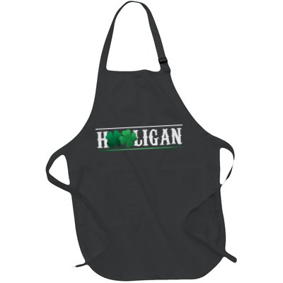 Hooligan Irish Clover St. Patrick's Day Full-Length Apron With Pockets