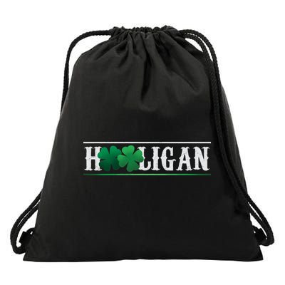 Hooligan Irish Clover St. Patrick's Day Drawstring Bag