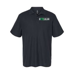 Hooligan Irish Clover St. Patrick's Day Softstyle Adult Sport Polo