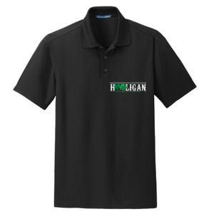 Hooligan Irish Clover St. Patrick's Day Dry Zone Grid Polo