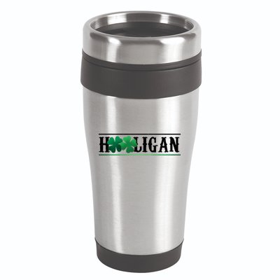 Hooligan Irish Clover St. Patrick's Day 16oz Travel Tumbler