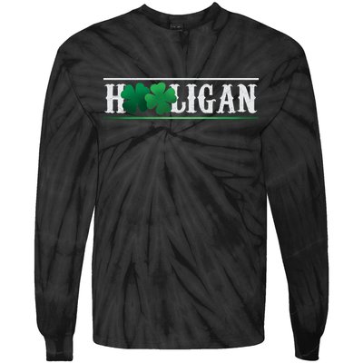 Hooligan Irish Clover St. Patrick's Day Tie-Dye Long Sleeve Shirt