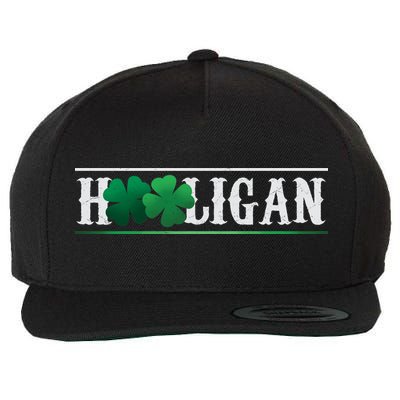 Hooligan Irish Clover St. Patrick's Day Wool Snapback Cap