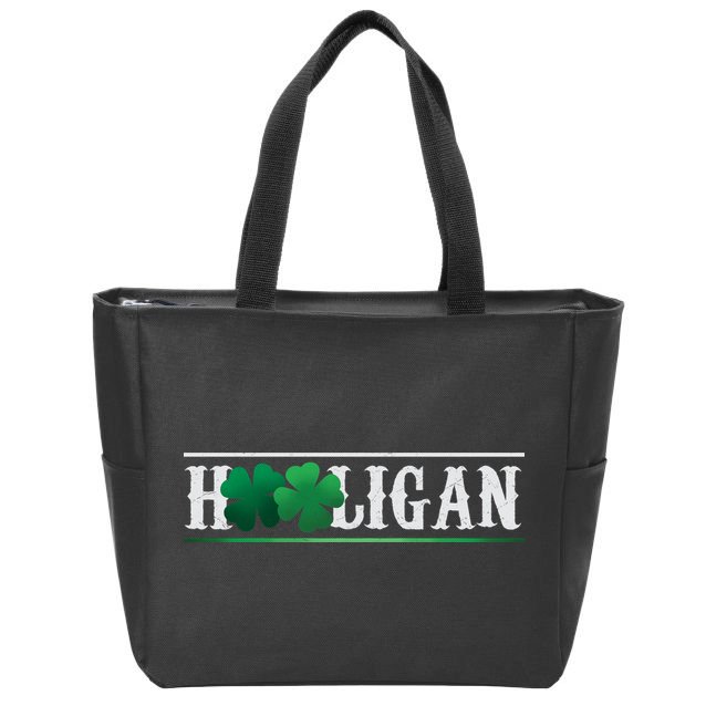 Hooligan Irish Clover St. Patrick's Day Zip Tote Bag
