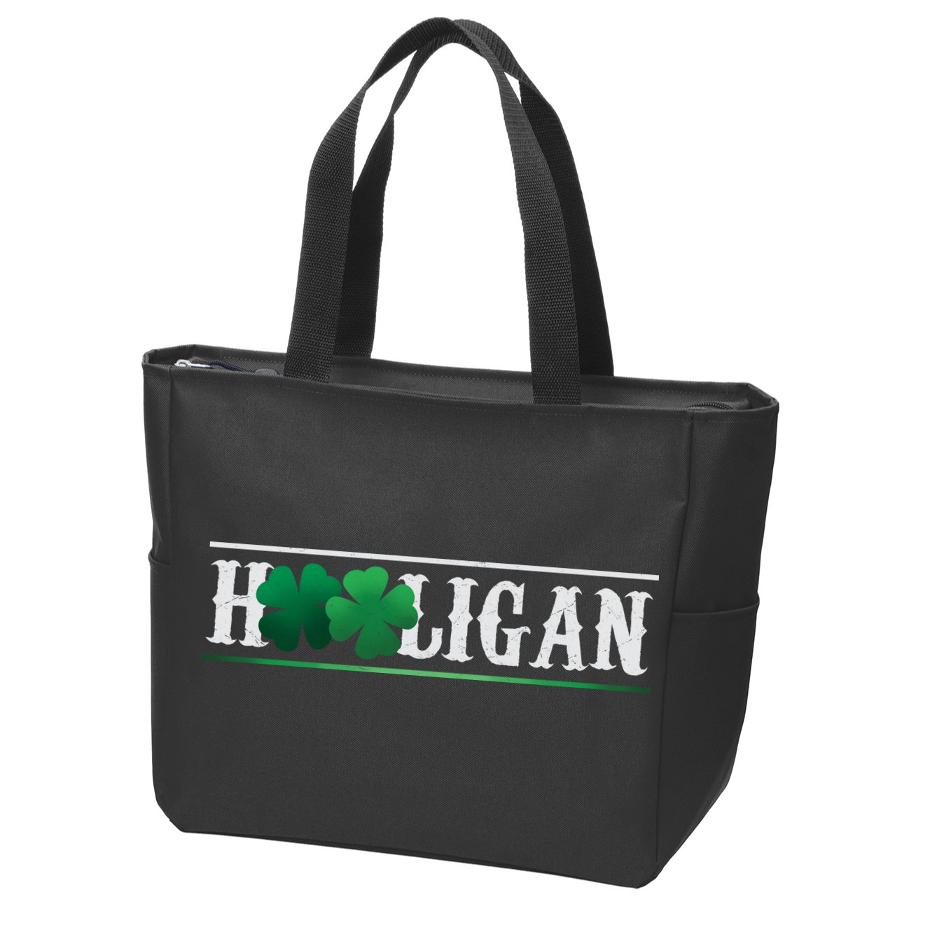 Hooligan Irish Clover St. Patrick's Day Zip Tote Bag