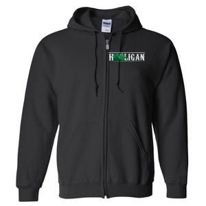 Hooligan Irish Clover St. Patrick's Day Full Zip Hoodie