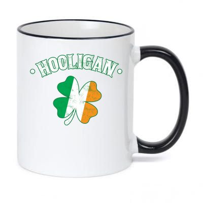 Hooligan Shamrock Ireland Flag 11oz Black Color Changing Mug