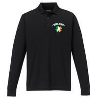 Hooligan Shamrock Ireland Flag Performance Long Sleeve Polo