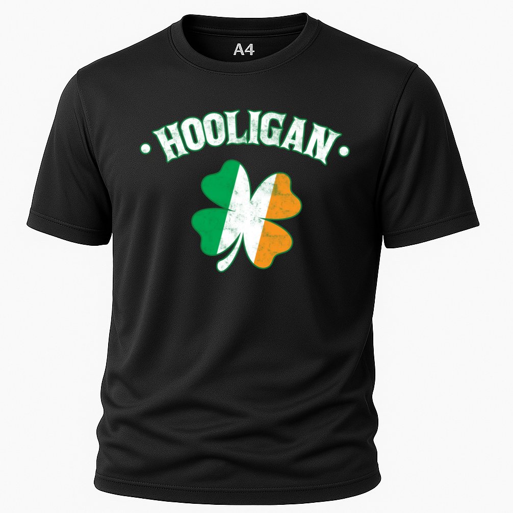 Hooligan Shamrock Ireland Flag Cooling Performance Crew T-Shirt