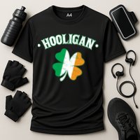 Hooligan Shamrock Ireland Flag Cooling Performance Crew T-Shirt