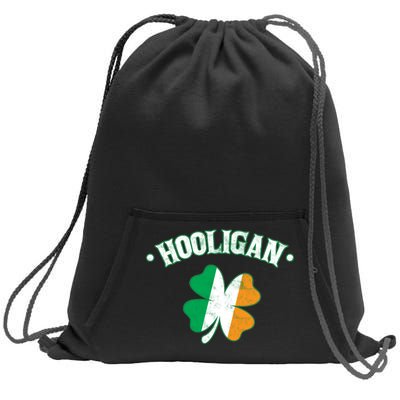 Hooligan Shamrock Ireland Flag Sweatshirt Cinch Pack Bag