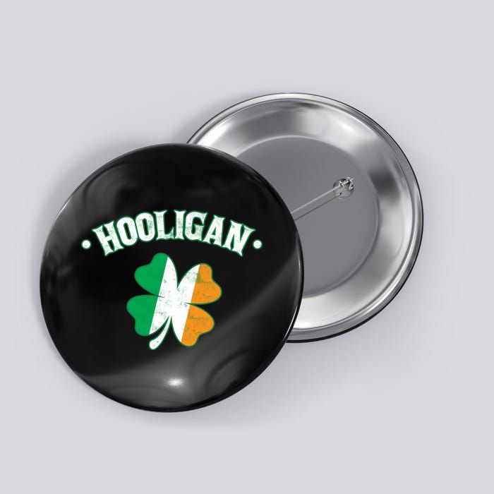 Hooligan Shamrock Ireland Flag Button