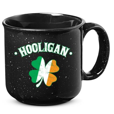 Hooligan Shamrock Ireland Flag 15oz Campfire Ceramic Mug