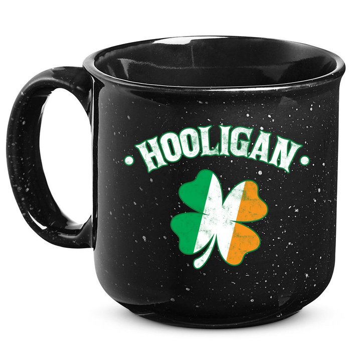Hooligan Shamrock Ireland Flag 15oz Campfire Ceramic Mug