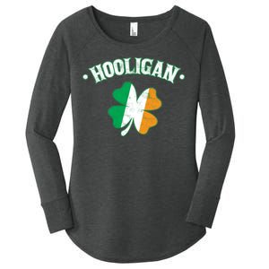 Hooligan Shamrock Ireland Flag Women's Perfect Tri Tunic Long Sleeve Shirt