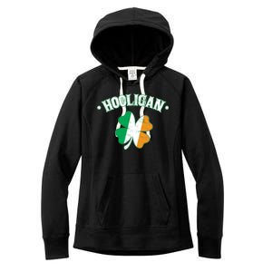 Hooligan Shamrock Ireland Flag Women's Fleece Hoodie