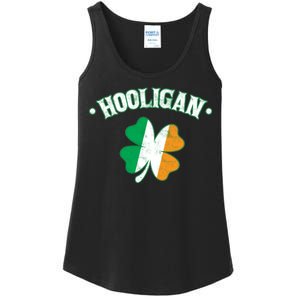 Hooligan Shamrock Ireland Flag Ladies Essential Tank