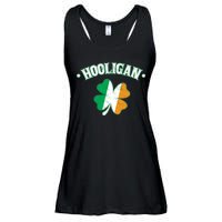 Hooligan Shamrock Ireland Flag Ladies Essential Flowy Tank