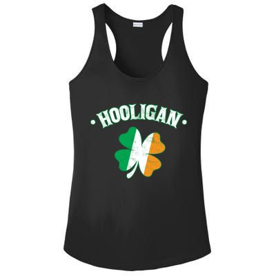 Hooligan Shamrock Ireland Flag Ladies PosiCharge Competitor Racerback Tank