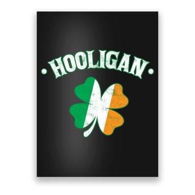 Hooligan Shamrock Ireland Flag Poster