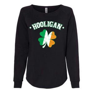 Hooligan Shamrock Ireland Flag Womens California Wash Sweatshirt