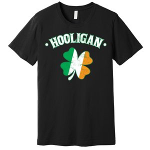 Hooligan Shamrock Ireland Flag Premium T-Shirt