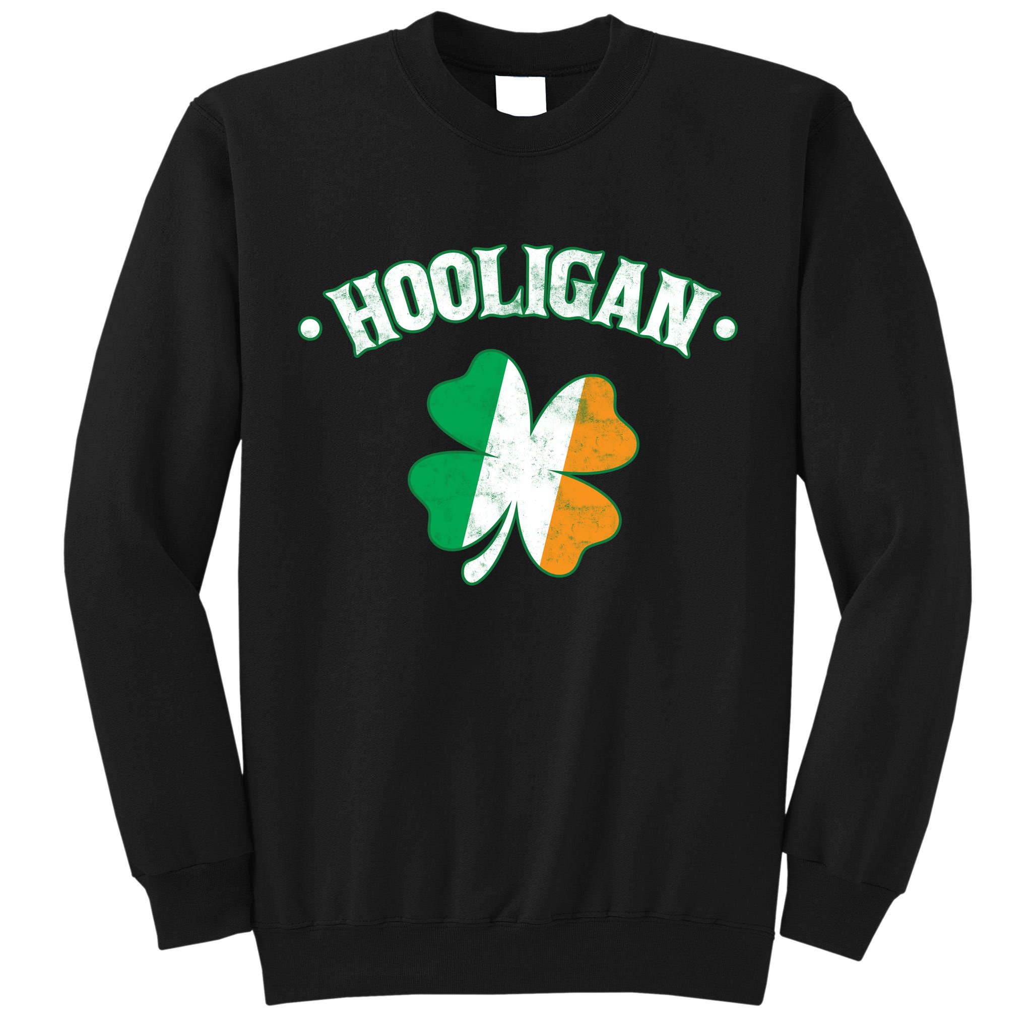 Hooligan Shamrock Ireland Flag Tall Sweatshirt