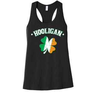 Hooligan Shamrock Ireland Flag Women's Racerback Tank