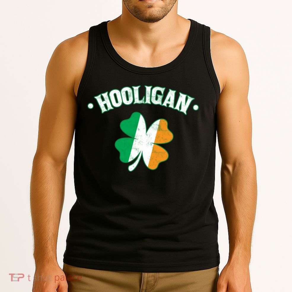Hooligan Shamrock Ireland Flag Tank Top