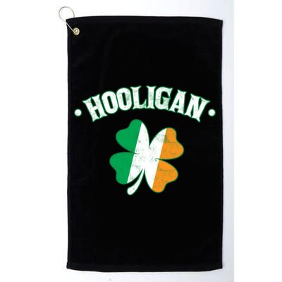 Hooligan Shamrock Ireland Flag Platinum Collection Golf Towel