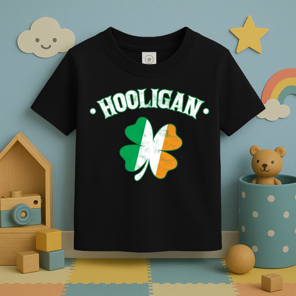 Hooligan Shamrock Ireland Flag Toddler T-Shirt