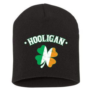 Hooligan Shamrock Ireland Flag Short Acrylic Beanie