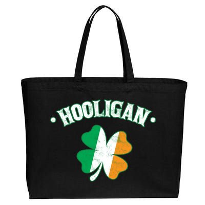 Hooligan Shamrock Ireland Flag Cotton Canvas Jumbo Tote