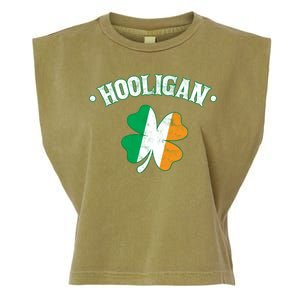 Hooligan Shamrock Ireland Flag Garment-Dyed Women's Muscle Tee