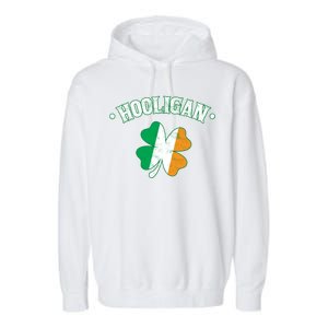 Hooligan Shamrock Ireland Flag Garment-Dyed Fleece Hoodie