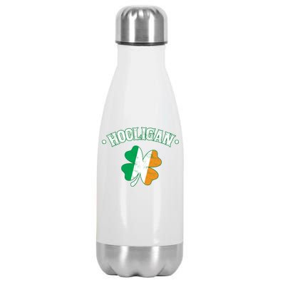 Hooligan Shamrock Ireland Flag Stainless Steel Insulated Water Bottle