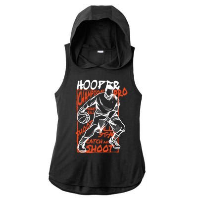 Hooper Basketball Pro Ladies PosiCharge Tri-Blend Wicking Draft Hoodie Tank