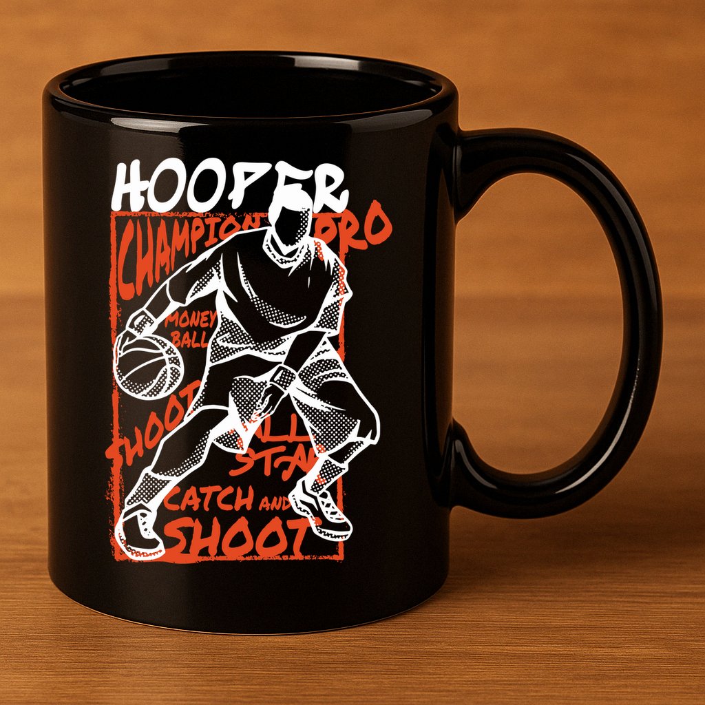 Hooper Basketball Pro 11oz C Handle Ceramic Mug