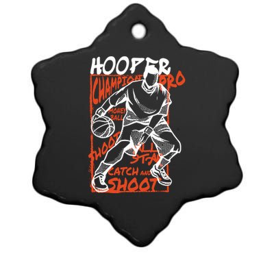 Hooper Basketball Pro Ceramic Star Ornament