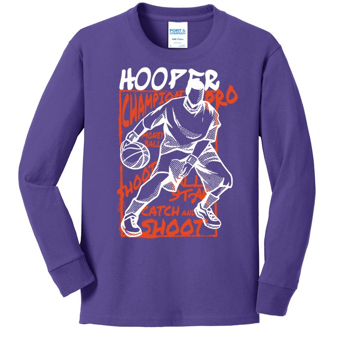 Hooper Basketball Pro Kids Long Sleeve Shirt