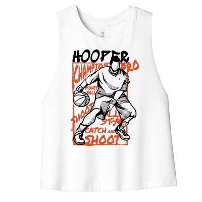 Hooper Basketball Pro Women's Racerback Cropped Tank